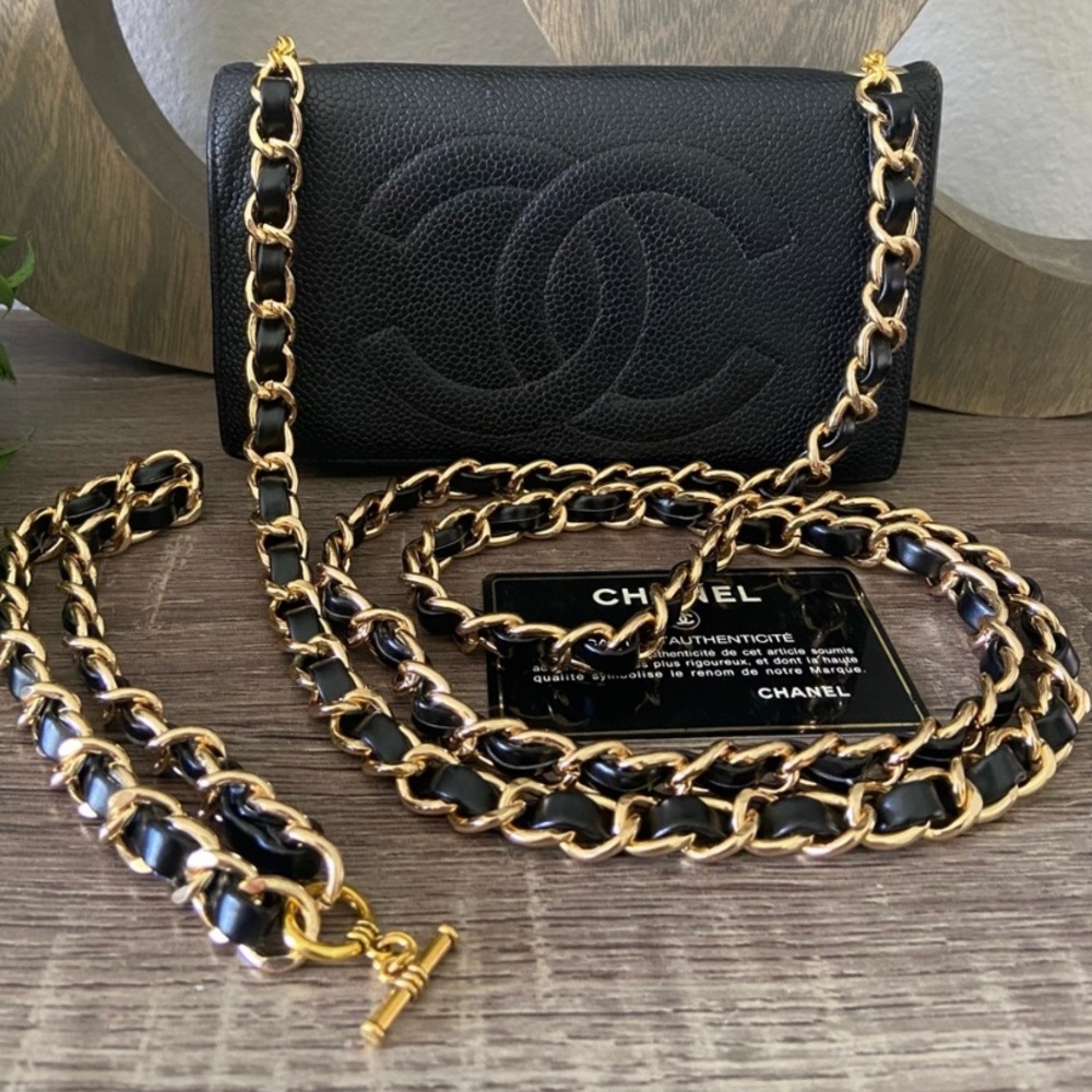 ⚜️🖤 Chanel Timeless WOC +Clutch w/ Wristlet Strap - Wallet on Chain